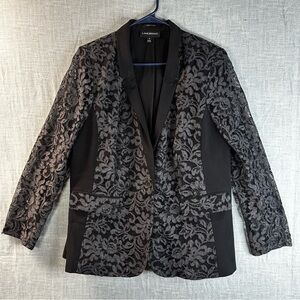 Lane Bryant The Bryant Blazer Black Lace Single Button Size 18 Whimsygoth Prom